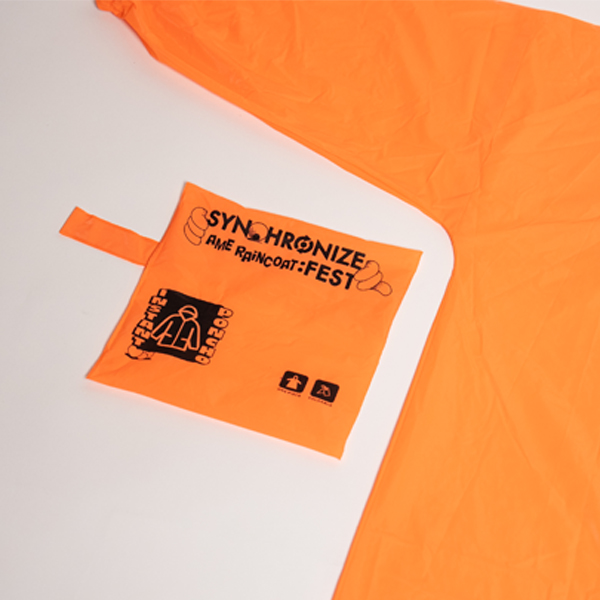 Jas Hujan SFxAME Raincoat-Instant Poncho Peach